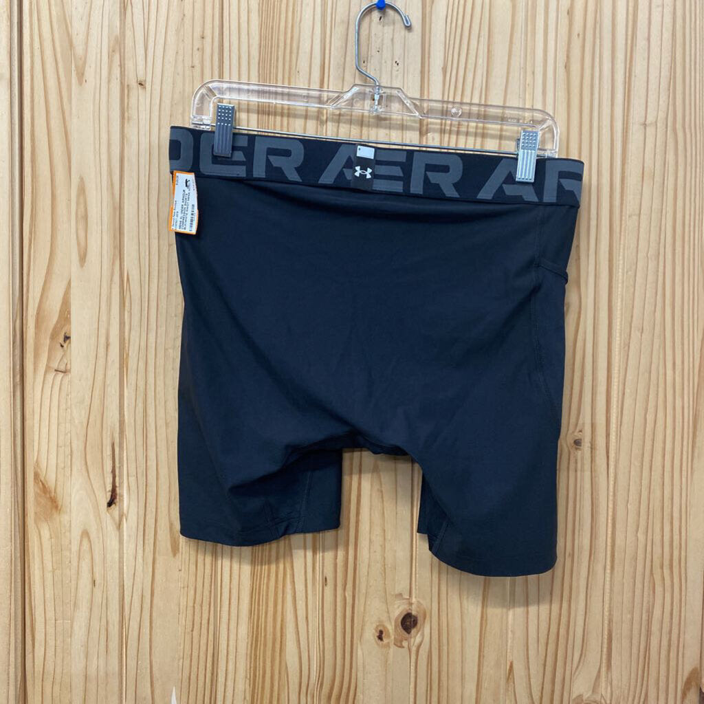 MENS XL UNDER ARMOUR COMPRESSION SHORTS BLK/WHITE NWOT