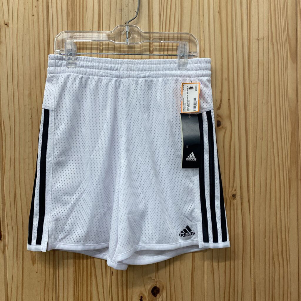 GIRLS ADIDAS WHITE SHORTS 14 NWT