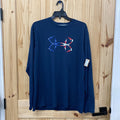 MENS UNDER ARMOUR LS NAVY BLUE SHIRT XL