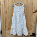GIRLS CAT & JACK SL WHITE DRESS S 6/7 NWT