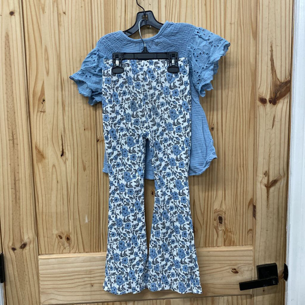 GIRLS JESSICA SIMPSON 2PC SET TEAL/FLORAL 6