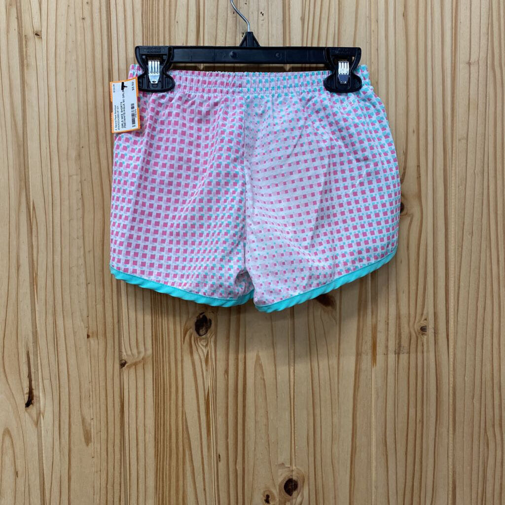 GIRLS NIKE SHORTS PINK/WHITE/AQUA 6X