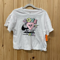 GIRLS NIKE SHORTS LOVE IS IN THE AIR WHITE SHIRT W/HEART 6
