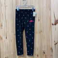 GIRLS NIKE LEGGINGS BLK/WHITE/PINK 6