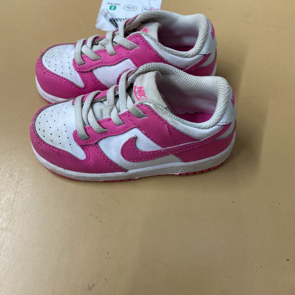GIRLS NIKE SHOES PINK/WHITE 8C