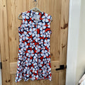 WOMENS TAIL DRESS SL RED/WHITE/BLUE L