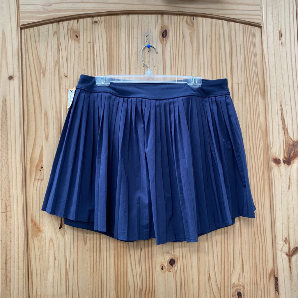 WOMENS BAD BIRDIE NAVY BLUE PLEATED SKORT XL