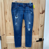 WOMENS AMERICAN EAGLE DK DENIM DIST. JEANS 10