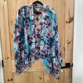 WOMENS ARIZONA SHEER SHAW TURQUOISE/PURPLE M/L