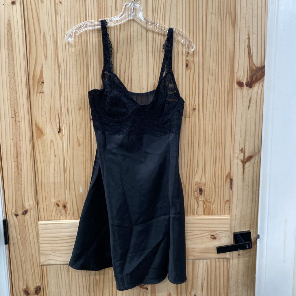 WOMENS VS VINTAGE BLK NIGHTIE L