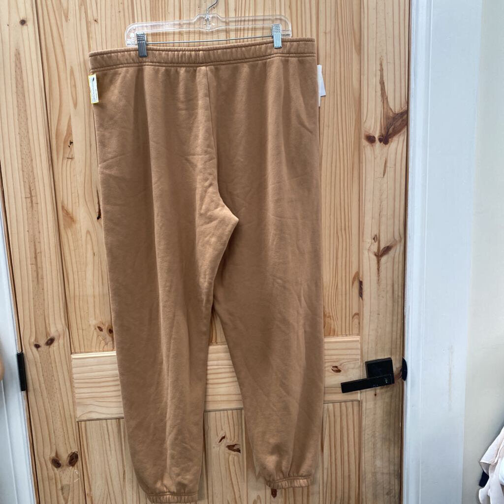 WOMENS TNA COZY BOYFRIEND LT BROWN SWEATPANTS 2XL