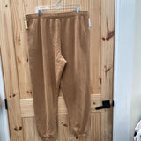 WOMENS TNA COZY BOYFRIEND LT BROWN SWEATPANTS 2XL