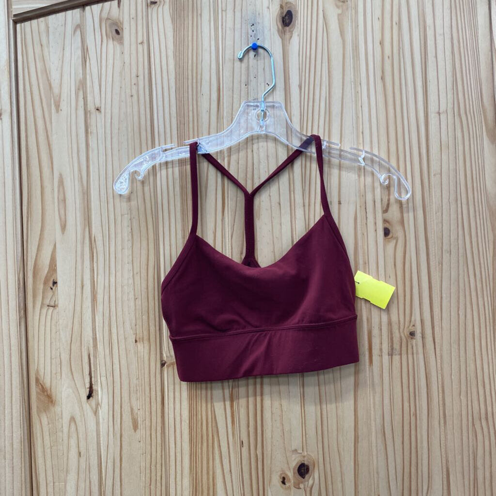 WOMENS LULULEMON BURGUNDY SPORTS BRA 4