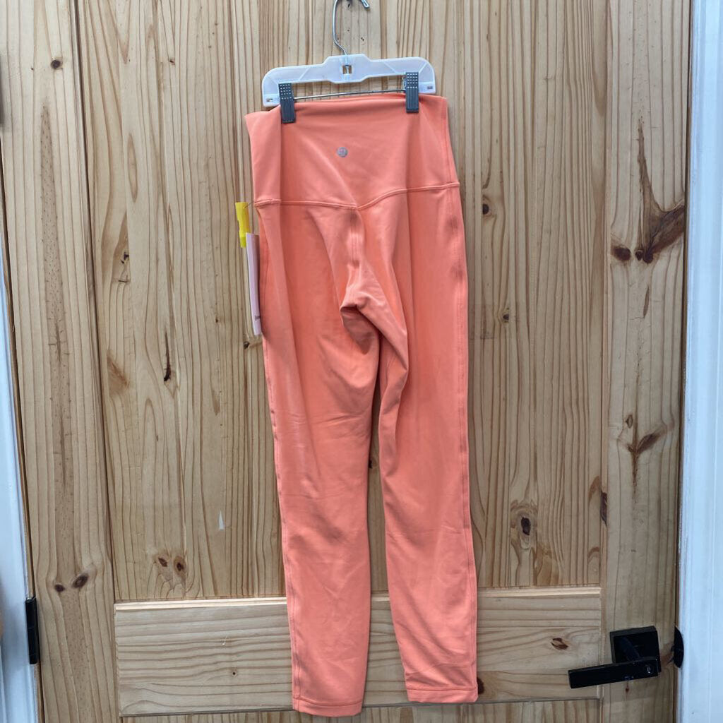 WOMENS LULULEMON BRIGHT CORAL LEGGINGS 4 NWT