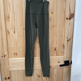 WOMENS LULULEMON DK OLIVE GREEN LEGGINGS 4