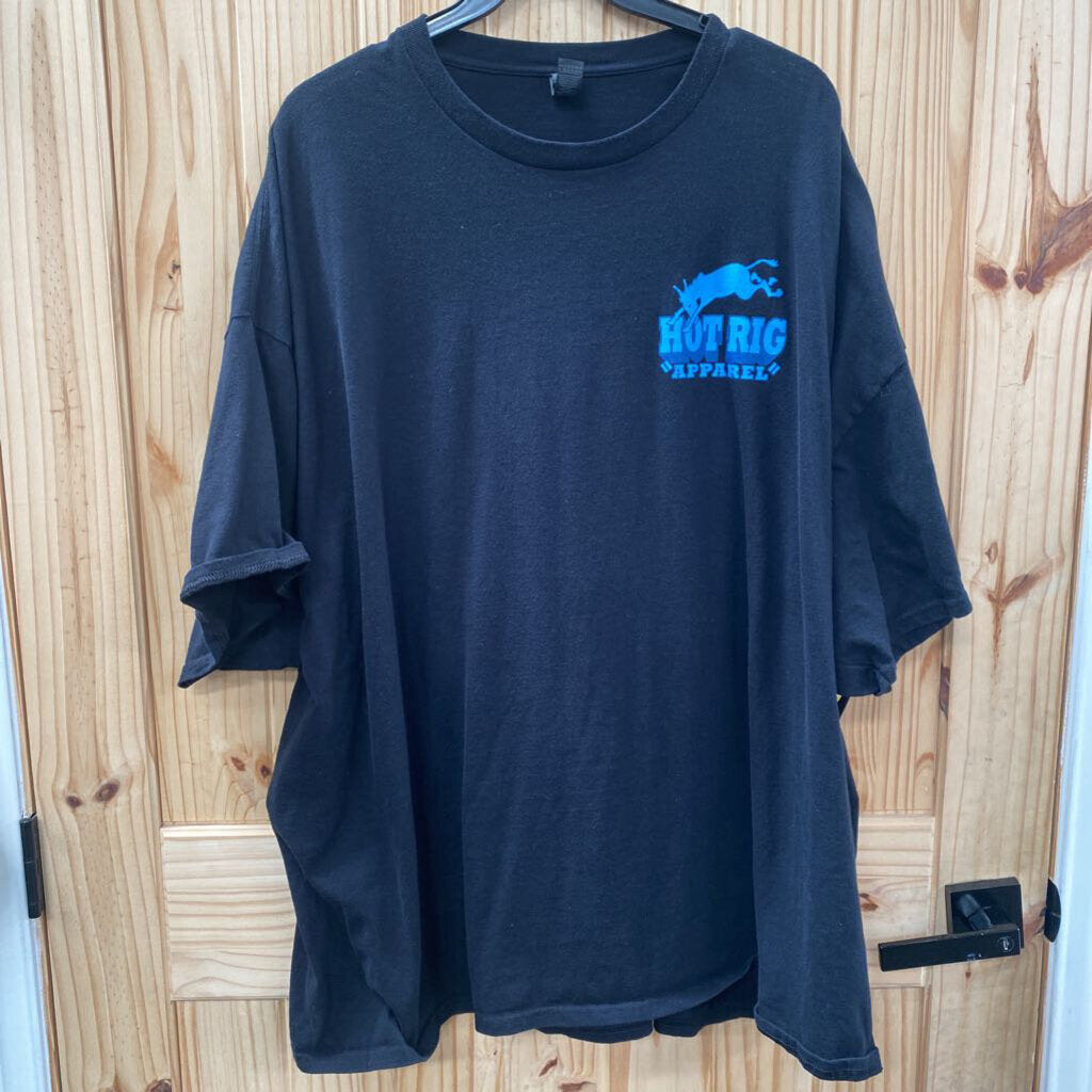 MENS HOT RIG CYAN/BLK SHIRT 5XL