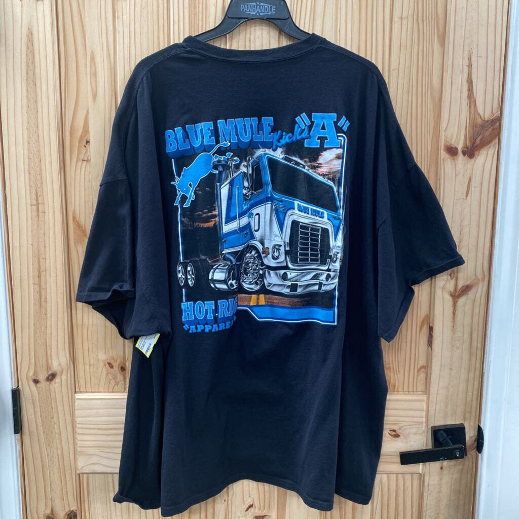 MENS HOT RIG CYAN/BLK SHIRT 5XL