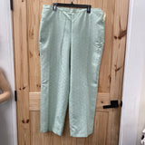 WOMENS ALFRED DUNNER LT GREEN PANTS 16 NWT