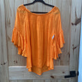 WOMENS CATO BRIGHT ORANGE CASUAL TOP L NWT
