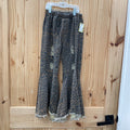 GIRLS LEOPARD BELL BOTTOM PANTS 2XL 7/8