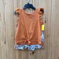 GIRLS RACHEL ZOE 2PC SET ORANGE/WHITE S 5/6