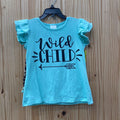 GIRLS WILD CHILD 2PC SET AQUA/LEOPARD 6