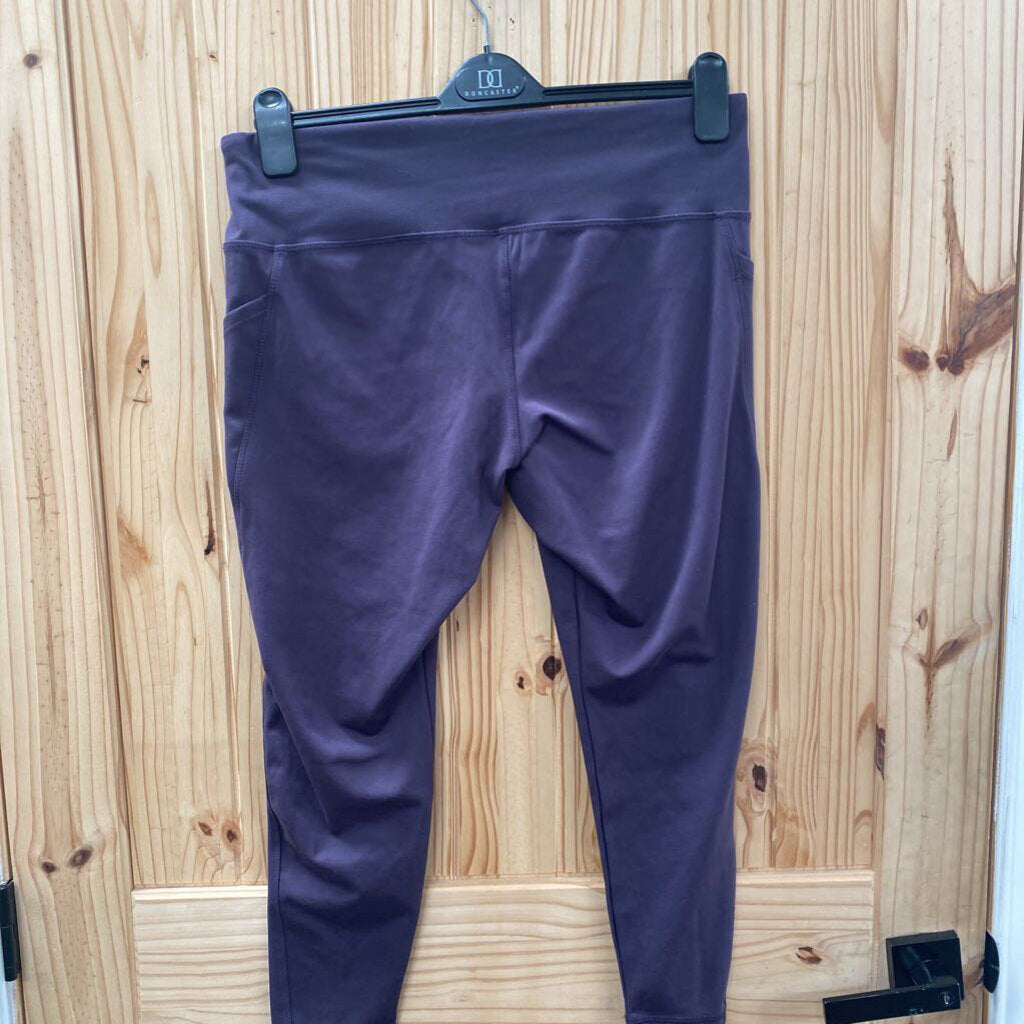 WOMENS DANSKIN LEGGINGS PURPLE XL