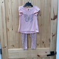 GIRLS BTWEEN 2PC SET PINK/LEOPARD W/BUTTERFLY 5