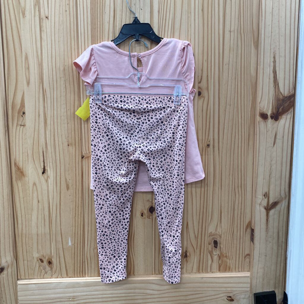 GIRLS BTWEEN 2PC SET PINK/LEOPARD W/BUTTERFLY 5