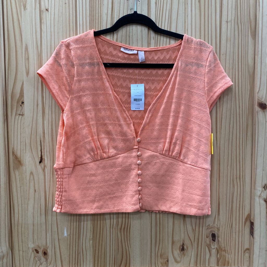 WOMENS WILLOW & ROOT CORAL TOP XL NWT