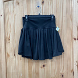 WOMENS GRAC & EMMA BLK PLEATED SKORT M