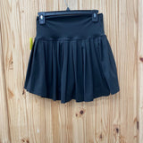 WOMENS GRAC & EMMA BLK PLEATED SKORT M