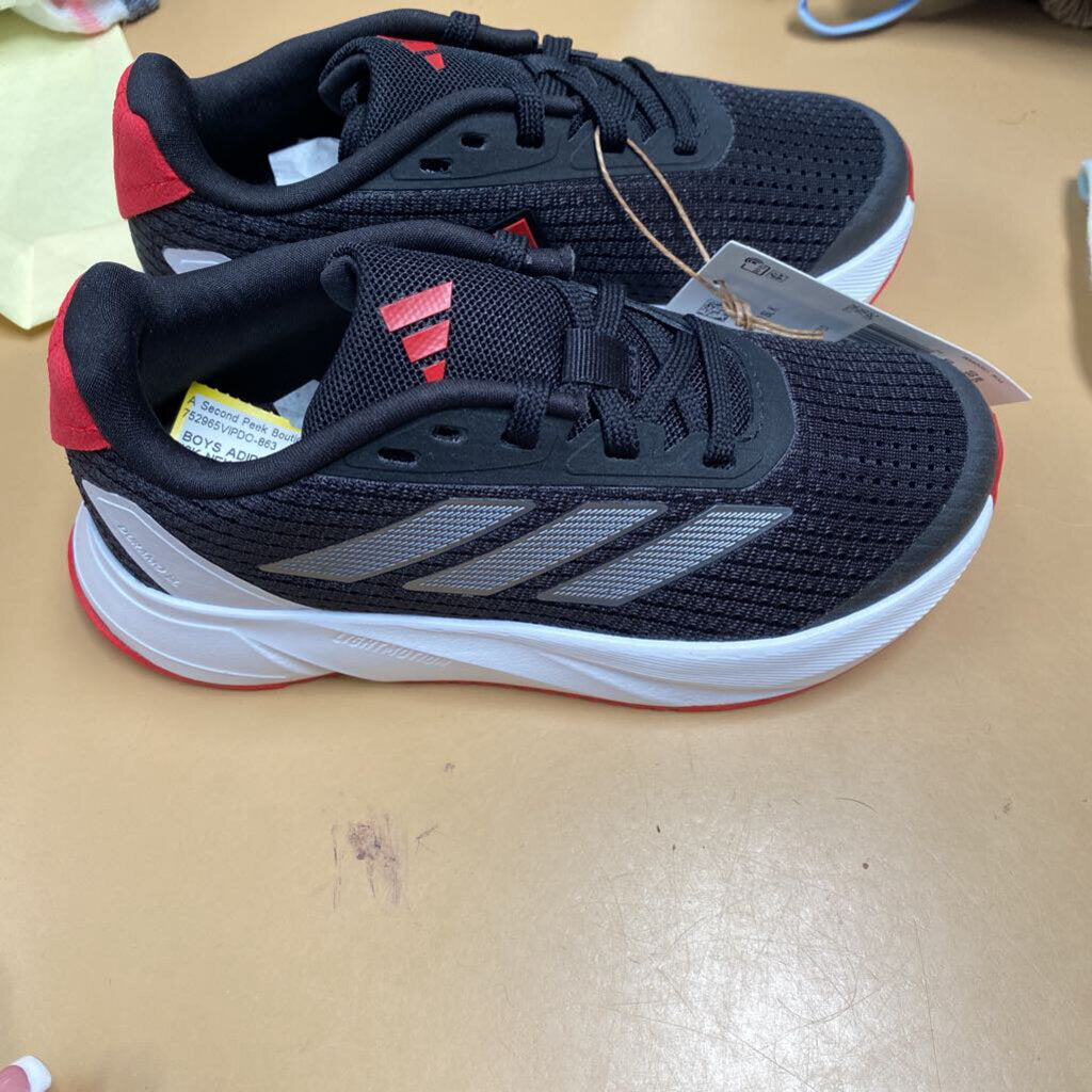BOYS ADIDAS SHOES RED/BLK 12K NEW