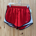 WOMENS NIKE SHORTS RED/WHITE/BLK L