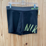 WOMENS NIKE PRO SHORTS LIME GREEN/BLK XL