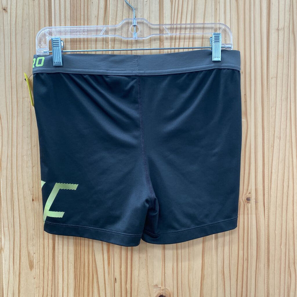 WOMENS NIKE PRO SHORTS LIME GREEN/BLK XL