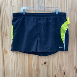 WOMENS NIKE SHORTS BLK/LIME GREEN/WHITE L