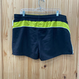 WOMENS NIKE SHORTS BLK/LIME GREEN/WHITE L