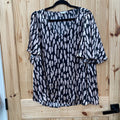 WOMENS ANDREE MAUVE/BLK SILK TOP 1X