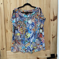 WOMENS INVESTMENTS CASUAL TOP MULTI COLOR L