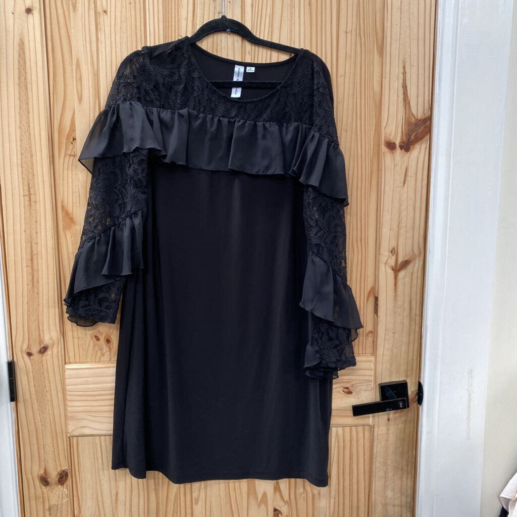 WOMENS EMMA & MICHELLE BLK CASUAL DRESS XL