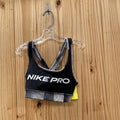 GIRLS NIKE PRO SPORTS BRA BLK/WHITE