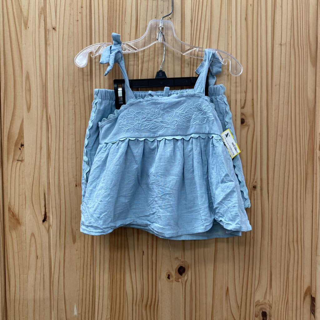 GIRLS PAISLEY LANE 2PC SET TEAL 8