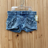 GIRLS ROCK & ROLL DENIM JEAN SHORTS W/FRINGE 8