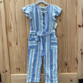 GIRLS JESSICA SIMPSON BLUE PLAID ROMPER 4T NWT