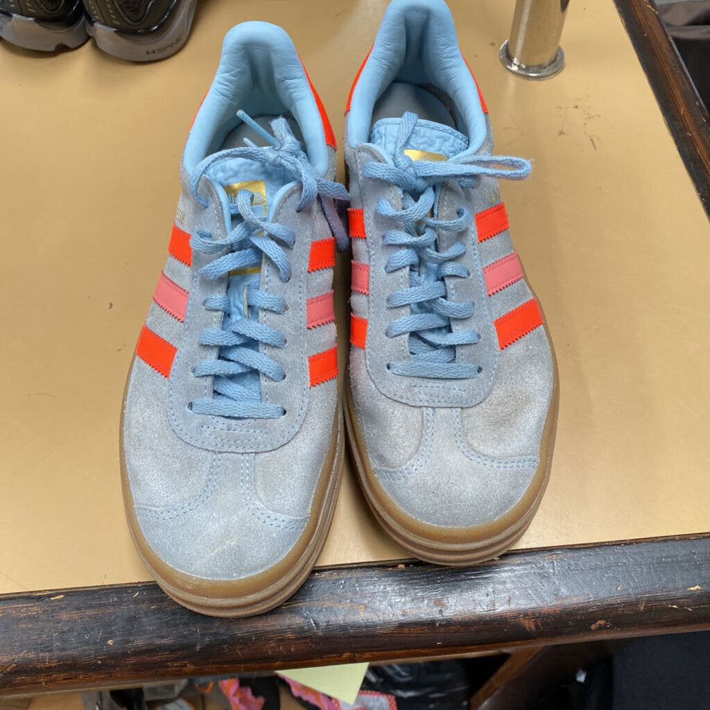 WOMENS ADIDAS SKY BLUE/BRIGHT ORANGE 6