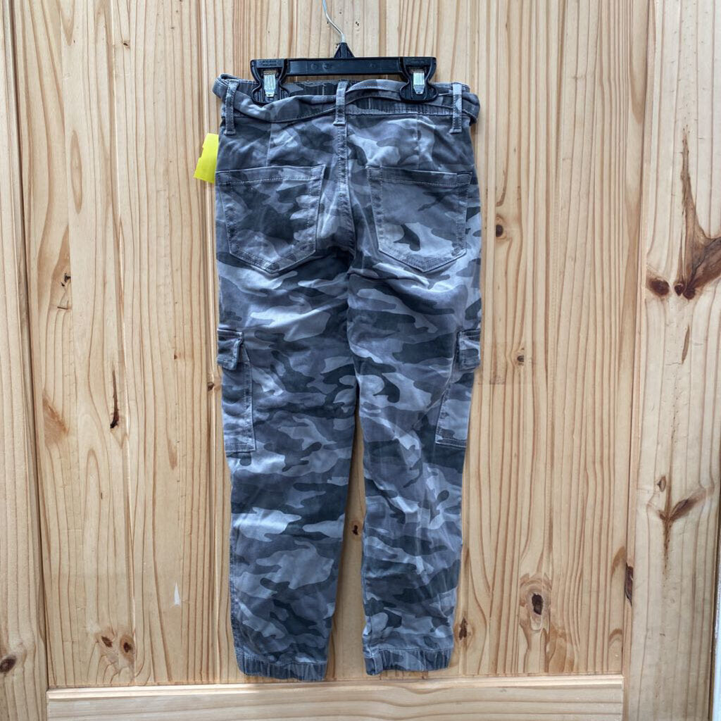 GIRLS ABERCROMBIE KIDS ARMY GREEN CAMO PANTS 7/8
