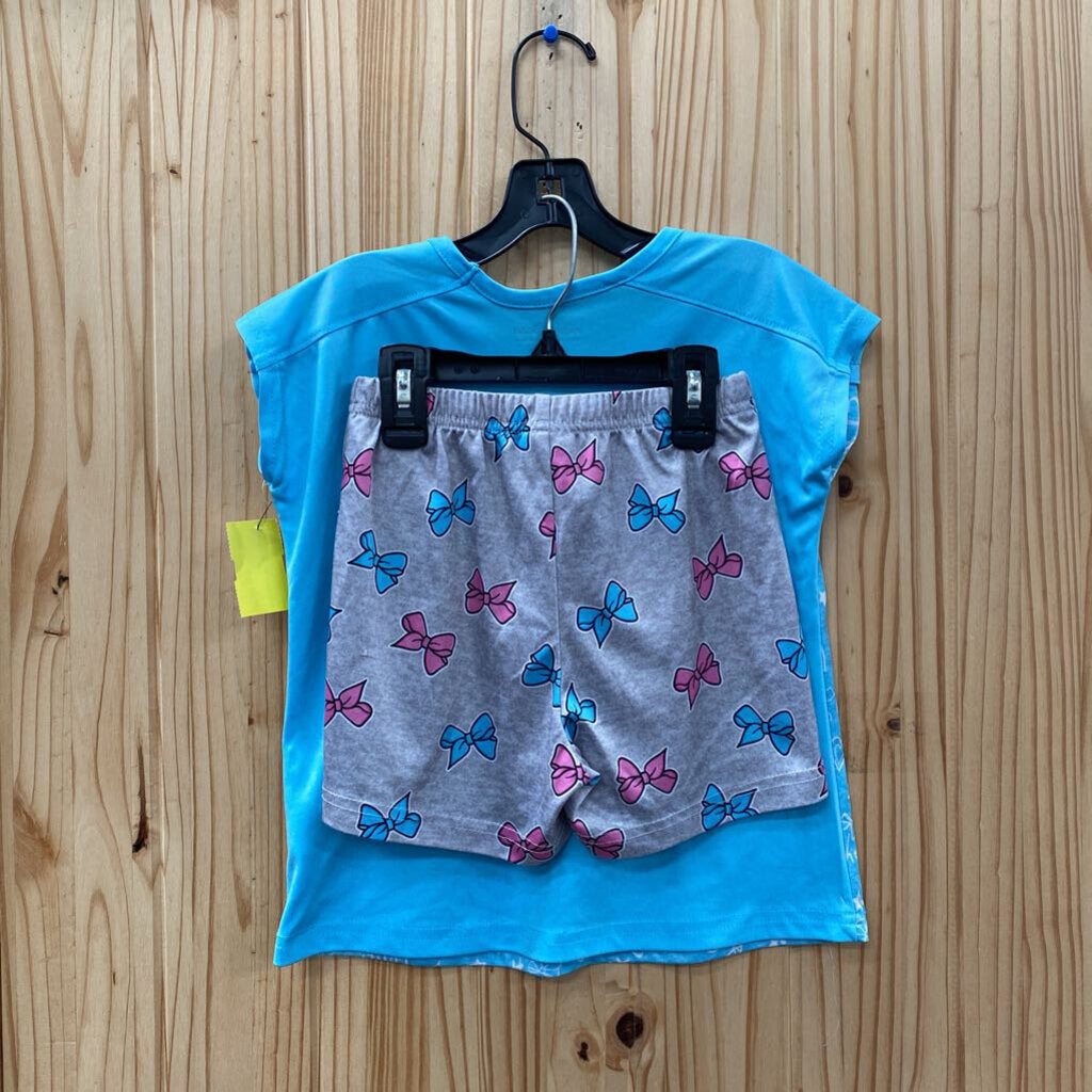 GIRLS JOJO SIWA 2PC SET SKY BLUE SIMPLY ME 6/6X