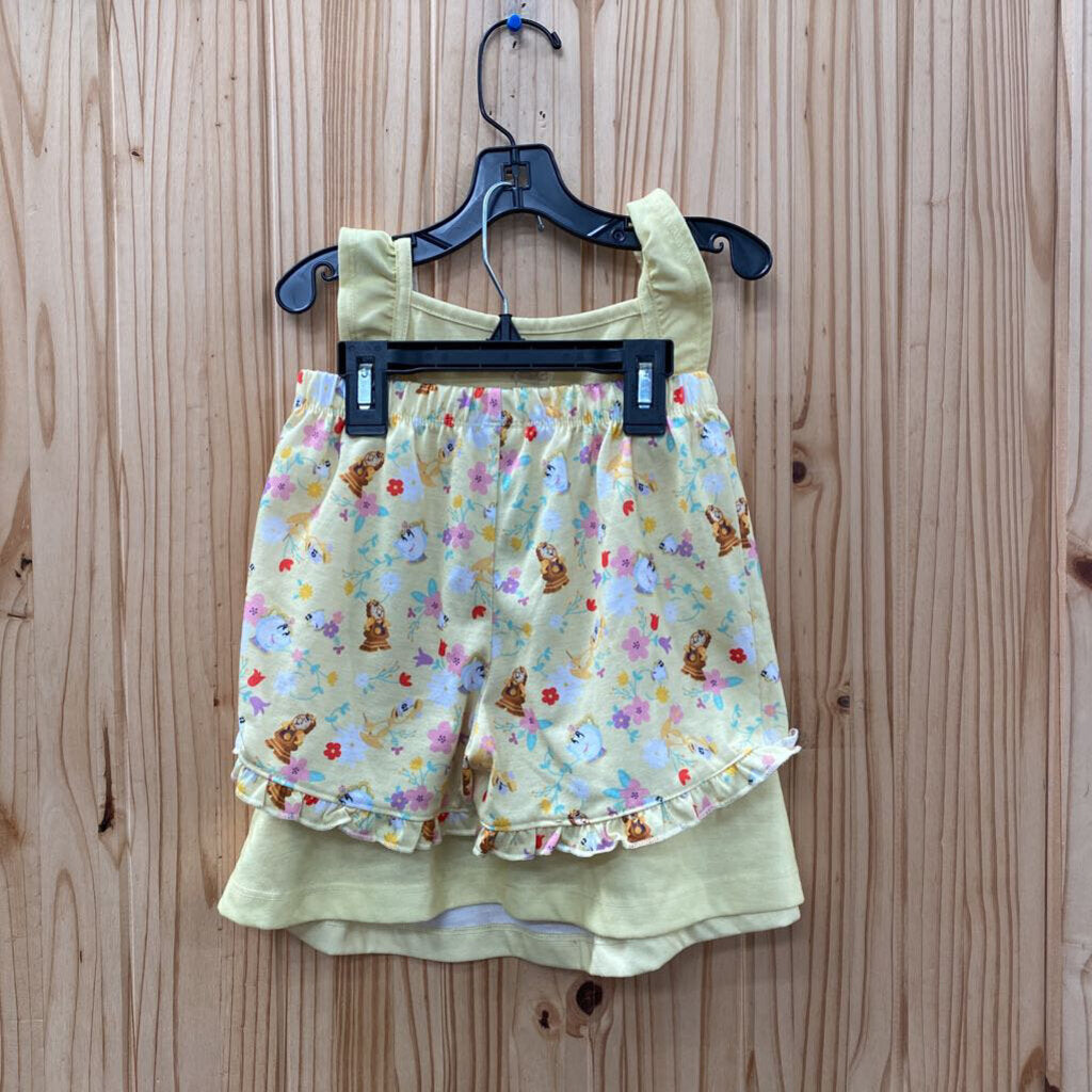 GIRLS BEAUTY AND BRAINS 2PC SET YELLOW 5/6