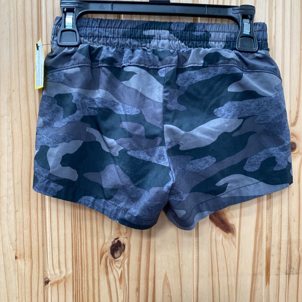 GIRLS OLD NAVY GREY/BLK CAMO SHORTS S 6/7